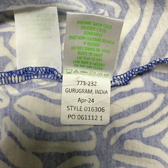 Lilly Pulitzer Rosen T-Shirt Dress Martinique Blue Zee Bebe, Size XL, EUC!!!! - Picture 8 of 11